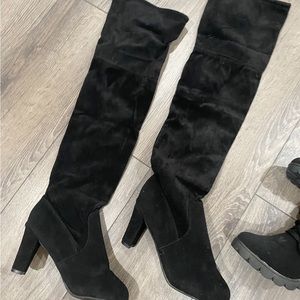 Suede knee high boots new